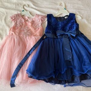 Elegant Pink and Blue Kids Dresses